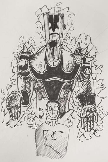 ZA HANDOOO from JoJo's, i really like that anime and remembered about my favourite character, okuyasu.