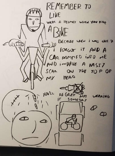psa about riding bikes, based on a maybe real story.